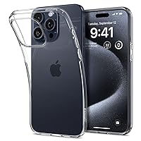 Spigen Liquid Crystal Designed for iPhone 15 Pro Case (2023), [Military Grade Drop Protection] - Crystal Clear