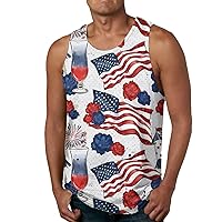 Men's Tank Tops Casual Sleeveless Gym Workout Tanks 4th of July 2024 Patriotic Shirts Beach Athletic Undershirts