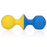 Nuby Silly Rattle Ball Interactive Suction Toys, 2 Piece, Blue/Yellow