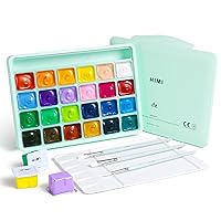 Gouache Paint Set, 36 Colors X 12Ml Twin Jelly Cup Design with 3