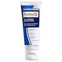 PanOxyl AM Oil Control Moisturizer, NEW Sheer Formula, Absorbs Excess Oil and Reduces Shine, with Mineral Sunscreen for Acne Prone and Oily And All Skin Tones - 1.7 oz