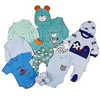 TIMATAMA Little Bear Stern Newborn Boy Set (1-2 months) - Footies, Jackets, Footed Pants, Bibs, Mittens, Beanie, Bodysuits, Booties