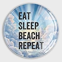 Eat Sleep Beach Repeat Refrigerator Magnets Cute Magnets Gift for Mother Day Glass Funny Magnets Refrigerator Magnets for Whiteboard Kitchen and Office