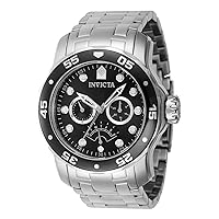 Invicta Men's Pro Diver 48mm Stainless Steel Quartz Watch, Silver (Model: 46992)