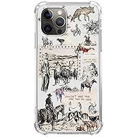 Vintage Cowboy Case Compatible with iPhone 14 Pro Max, Wild West Country Case for iPhone 14 Pro Max, Cool TPU Bumper Phone Cover Case