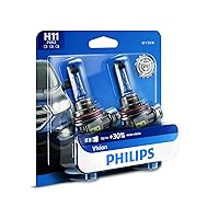 Automotive Lighting H11 Vision Upgrade Headlight Bulb with up to 30% More Vision, 2 Pack,12362PRB2, white