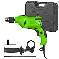 AGT Professional Drill: Hammer Drill with 3-Piece Accessories in Transport Case, 800 Watt (Hammer Drill, Power Tool, Impact Wrench)