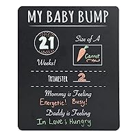Pregnancy Timeline Chalkboard Sign “My Baby Bump” Photo Prop Board/Black and White Growing Baby Design / 16