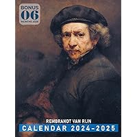 Calendar 2024 - 2025: Three Years Calendar, 30 Images of Rembrandt van Rijn Artworks, Jan 2024 to Jun 2026, 17