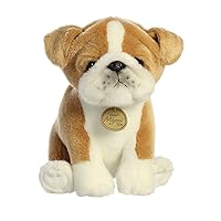 Aurora® Adorable Miyoni® Tots Bulldog Pup Stuffed Animal - Lifelike Detail - Cherished Companionship - White 8.5 Inches