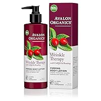 Avalon Organics Wrinkle Therapy with CoQ10 & Rose- hip Firming Body Lotion, 8 Ounce(pack of 6)