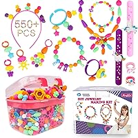 LITTLEFUN Jewelry Making Craft Beads Kits for Kids Girls- Best Christmas  Birthday Gift