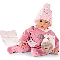 Götz Gotz Cookie Hedgehog 19' Soft Baby Doll in Pink with Blue Sleeping Eyes and Accessories