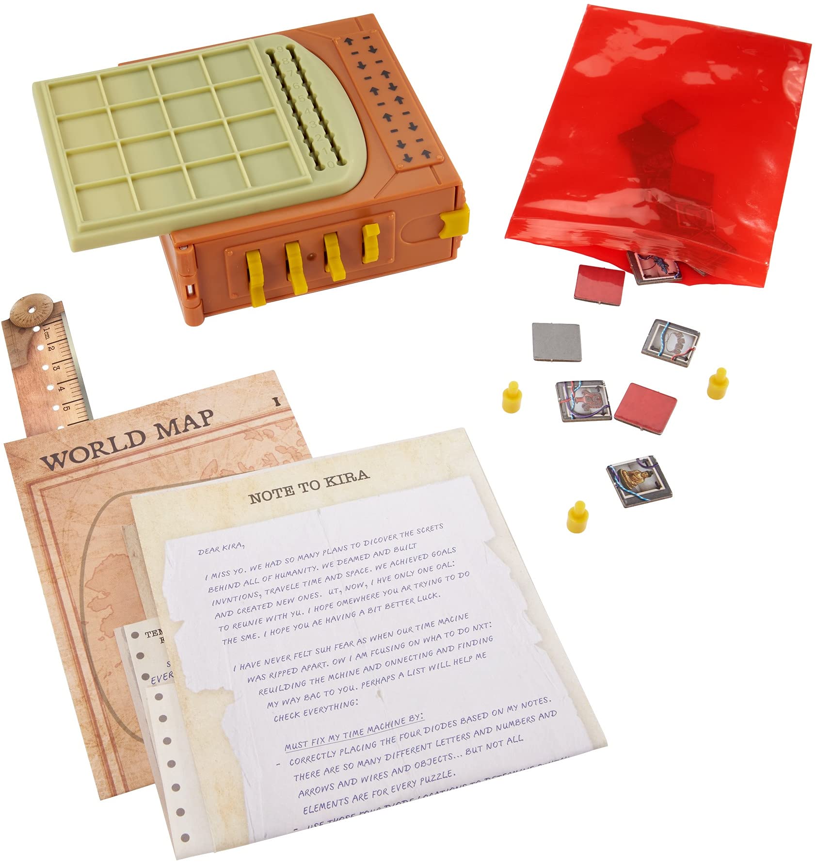 Mattel Games Escape Room in A Box: TIME Drifters ISABEL's Story Party Game for 1 to 4 Players with Clues & Puzzles, Combine with Kira's Story for Remote Play, Gift for 13 Year Olds & Up