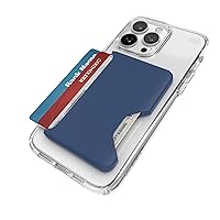 Speck iPhone Wallet MagSafe Accessory - Removable ClickLock No-Slip Interlock - Holds 1-3 Cards - Soft Touch Finish, Scratch Resistant Card Holder Built for MagSafe - Coastal Blue/Space Blue