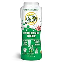 Lemi Shine Dish Detergent Booster, Hard Water Stain Remover, Multi-Use Citric Acid Cleaner (24 oz Container, 1 Bottle)