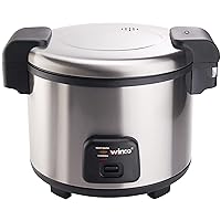 Commercial-Grade Electric Rice Cooker with Hinged Cover, 30 Cup
