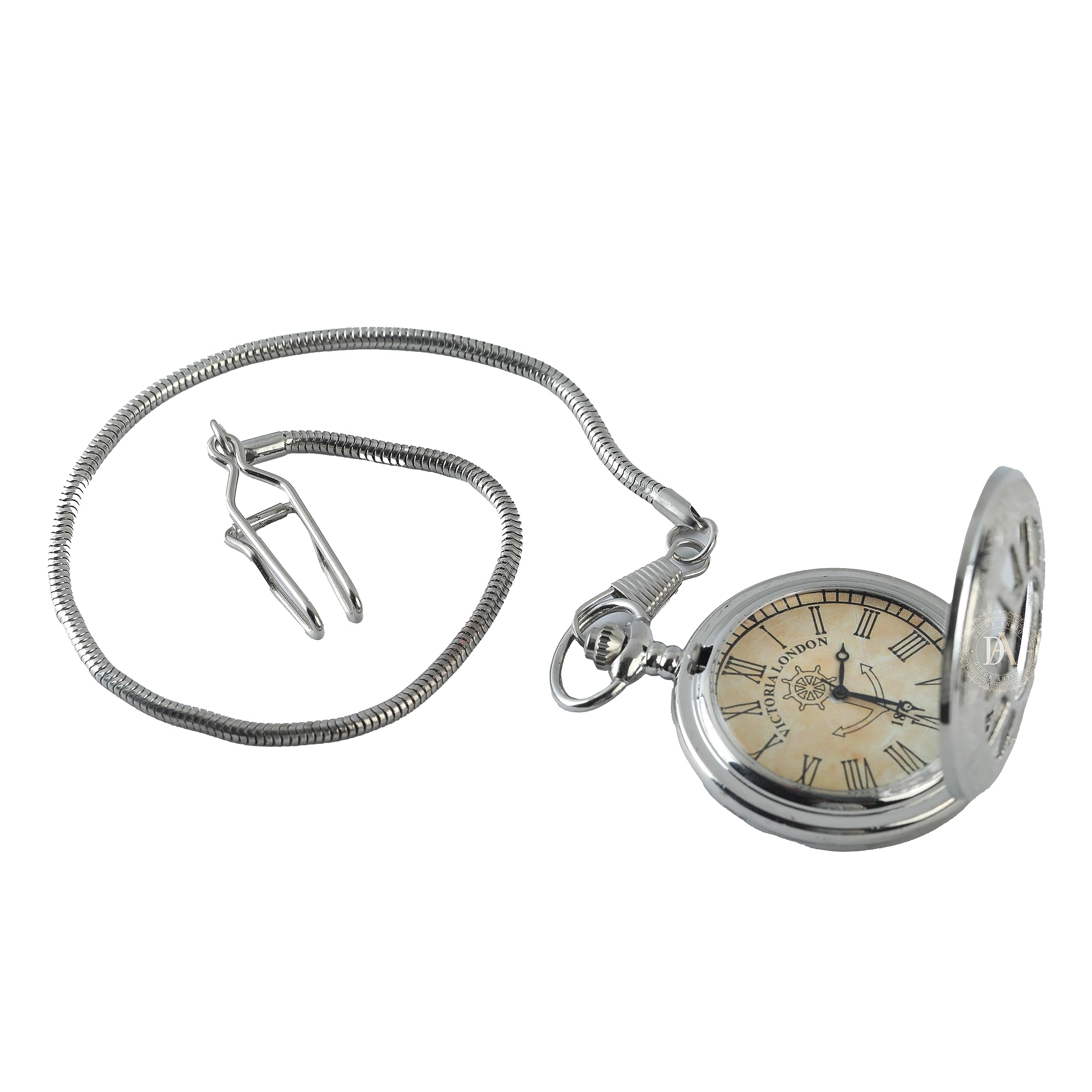 Vintage Pocket Watch Roman Numerals Scale Quartz Pocket Watch with Chain for Men Women Birthday Gift Groomsmen Wedding Gift Christmas Gift
