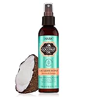 HASK Nourishing COCONUT 5-in-1 Leave In Conditioner Spray for all hair types, color safe, gluten free, sulfate free, paraben free - 6 Fl Oz