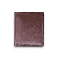 Men's Luxury Leather Wallet Coin Pocket & Id Window 9cm x 10cm Brown