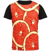 Old Glory Grapefruit Citrus Adult Black Back T-Shirt - 2X-Large