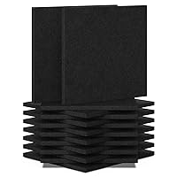 BXI Sound Absorber, 12 X 12 X 3/8 Inches 16Pcs High Density Acoustic Absorption Panel, Sound Absorbing Panels Reduce Echo Reverb, Tackable Acoustic Panels for Wall and Ceiling Acoustic Treatment