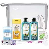 Convenience Kits international 10 PC Deluxe Kit, Featuring: Herbal Essence Argan Oil Hair Care and Body Care Travel-Size Products