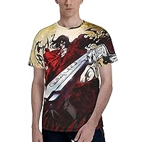 Anime Hellsing Ultimate Man's 3D Printing Summer Tee Comfort Crew Neck Short Sleeve Shirts