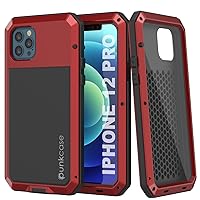 Punkcase for iPhone 12 Pro Metal Case, Heavy Duty Military Grade Armor Cover [Shock Proof] Hard Aluminum & TPU Design for iPhone 12 & iPhone 12 Pro (6.1
