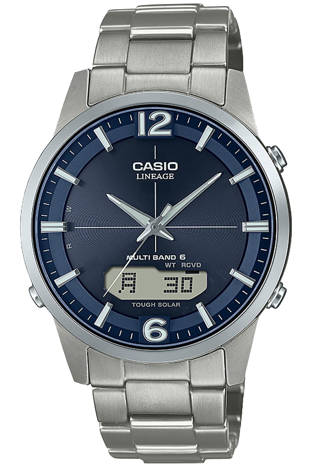 Casio LCW-M170TD-2AJF [Solar Radio Clock Lineage] Titanium Band Watch Imported from Japan Jan 2023 Model Silver/Navy