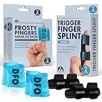 Dr. Frederick's Original Trigger Finger Pain Relief Bundle - Two Frosty Fingers PLUS Two Trigger Finger Splints