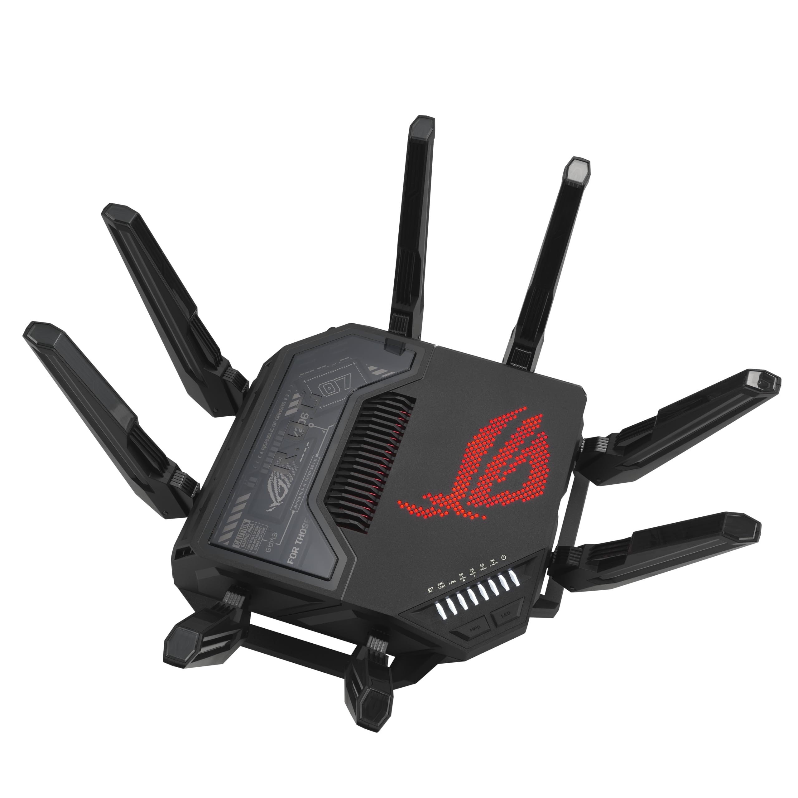ASUS ROG Rapture GT-BE98 PRO First Quad-Band WiFi 7 Gaming Router supports 320MHz, Dual 10G Port, Triple-level Game Acceleration, Mobile Game Mode, Subscription-Free Security, AiMesh, and VPN features