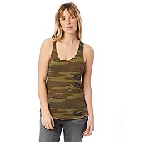 Alternative Women's Tank Top, Triblend Patterned Eco Meegs Racerback Tank