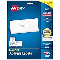 Avery Address Labels with Sure Feed for Inkjet Printers, 1