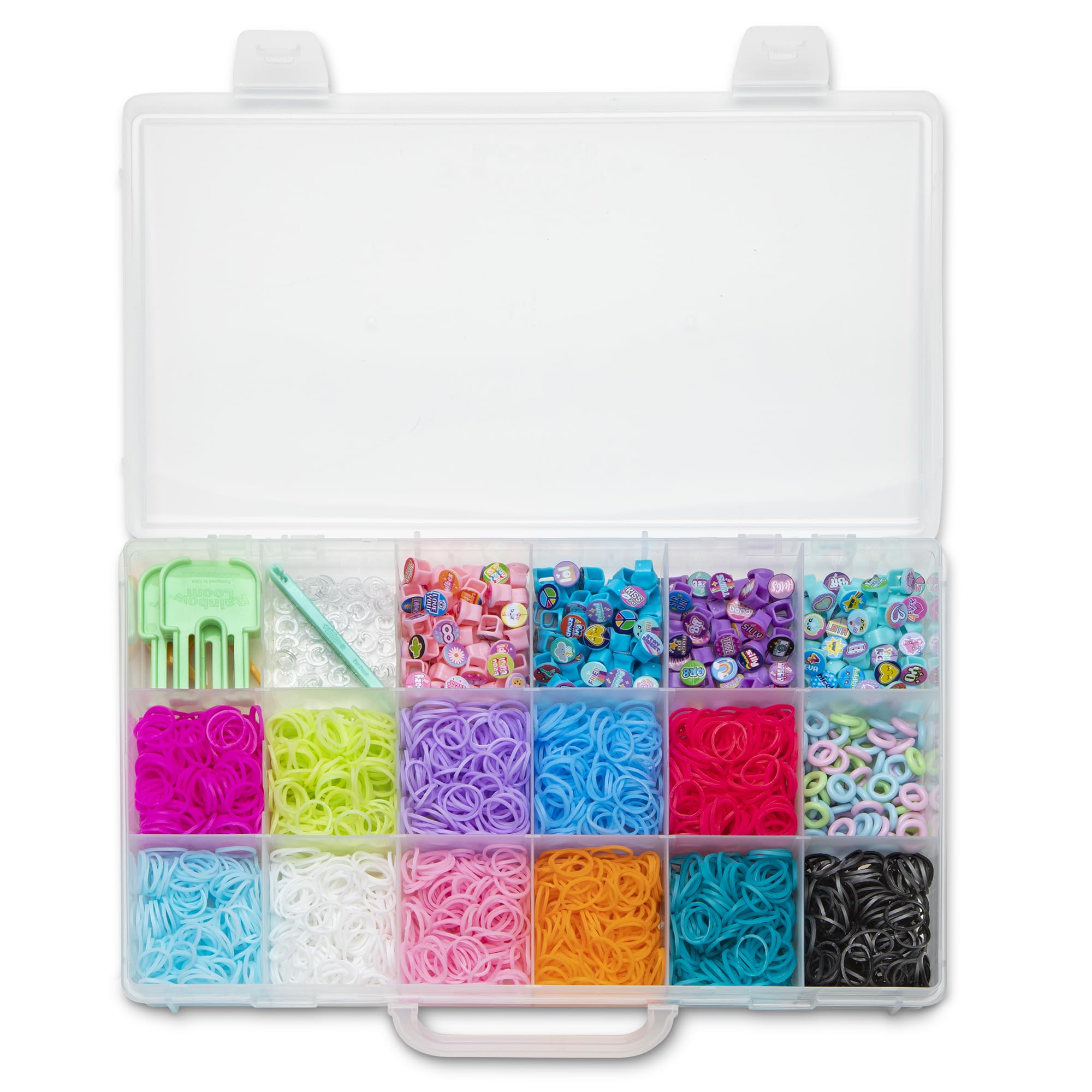 Rainbow Loom: Beadmoji Deluxe - DIY Rubber Band & Bead Bracelet Kit - Includes 2200 Bands & 340 Beads, Design & Create, Ages 7+