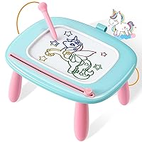 Magnetic Drawing Board, Toddler Girl Toy for 1-2 Year Old, Doodle Board Pad Learning and Educational Kids Toy for 1 2 3 Year Old Baby Girl Birthday Travel Activities - Mint Blue