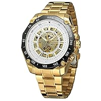Luxury Mens Automatic Watches Tourbillon Fashion Self Winding Stainless Steel Waterproof Skeleton Mechanical Watches