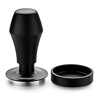 V4 Coffee Tamper 53.3mm - Spring-loaded Tamper – Barista Espresso Tamper with 15lb / 25lb / 30lbs Replacement Springs - Anodized Aluminum Handle and Stand - Flat Base