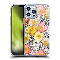 Head Case Designs Officially Licensed Micklyn Le Feuvre Collage of Flowers and Pattern Florals 2 Soft Gel Case Compatible with Apple iPhone 13 Pro Max and Compatible with MagSafe Accessories