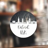 United Kingdom Oxford Skyline Stickers 50 Pcs Hometown Stickers Pack Landscape Peel and Stick Sticker Labels Sticker Pack Perfect for Water Bottle Laptop Computer Phone 2inch