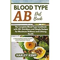 BLOOD TYPE AB DIET BOOK: The Complete Blood Type Cookbook includes 30+ Nutritious and simple recipes for maximum wellness and lifelong health. (BLOOD TYPES DIET BOOKS) BLOOD TYPE AB DIET BOOK: The Complete Blood Type Cookbook includes 30+ Nutritious and simple recipes for maximum wellness and lifelong health. (BLOOD TYPES DIET BOOKS) Paperback Kindle