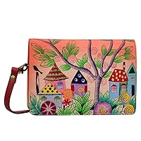 Anna by Anuschka Women's Hand-Painted Leather Two Fold Wallet on a String