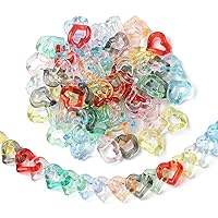LiQunSweet 300 Pcs 10 Colors Transparent Acrylic Linking Rings Twisted Heart Chains Colorful Plastic Quick Link Connector for Jewelry Making Necklace