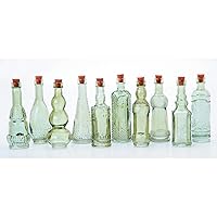 Darice Glass Bottle Assorted Green 5 inches (70-Pack) 20141G