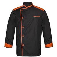 Shaped DL-05 Men's Black Chef Jacket Multi Colours in PN Chef Coat