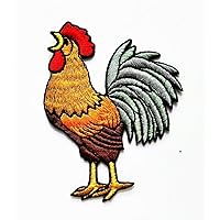 Nipitshop Patches Rooster cockerel Cock Chicken Bird Cartoon Iron On Patches Cartoon Embroidery 222 Badges for Sewing Kids Clothing