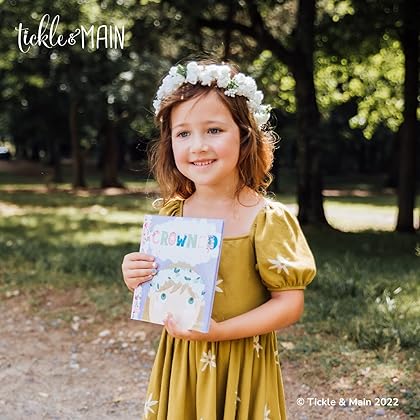 Tickle & Main, Flower Girl Gift Set- Book with Floral Crown Headband Headpiece in Adorable Gift Box - I've Been Crowned a Flower Girl!