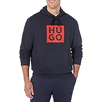 HUGO Men's Stacked Logo Hooded Sweatshirt