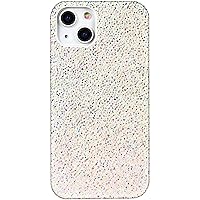 Laser Flash Point Lady Phone Back Cover, Genuine Leather Case with Microfiber Lining for Apple iPhone 13 Mini (2021) 5.4 Inch Beige