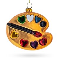 Artist's Palette - Blown Glass Christmas Ornament